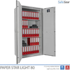 Paper Star Light 80 Coffre-fort Documentaire - 55 Classeurs - Test d'effraction S2 / Test feu 30 min