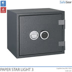 Paper Star Light 3 Coffre-fort Ignifuge - 5 Classeurs - Test d'effraction Grade S2 / Test feu 30 min
