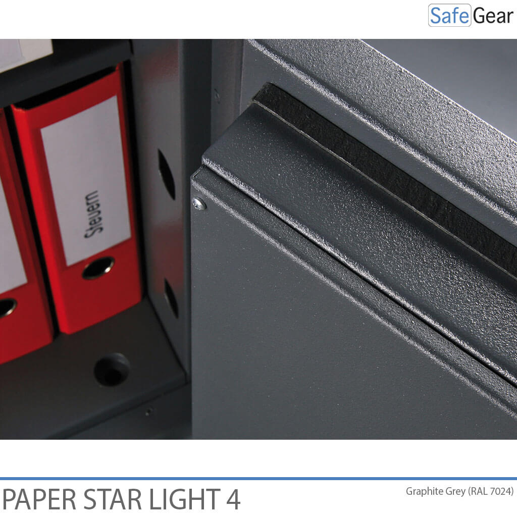 Paper Star Light 4 Coffre-fort Ignifuge - 7 Classeurs - Test d'effraction Grade S2 / Test feu 30 min