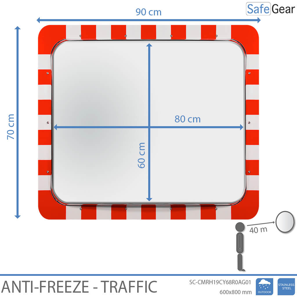 Miroir De Trafic - Acier inoxydable - Antigel