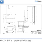 Brixia Tre 6 Coffre-Fort (180 L) - Classe III testée contre l’effraction - Serrure À Code
