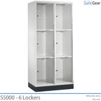 Armoire à sacs Series 5000 - 6 compartiments avec porte transparente et serrure électronique