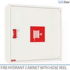 Armoire pour bouche d’incendie avec dévidoir
