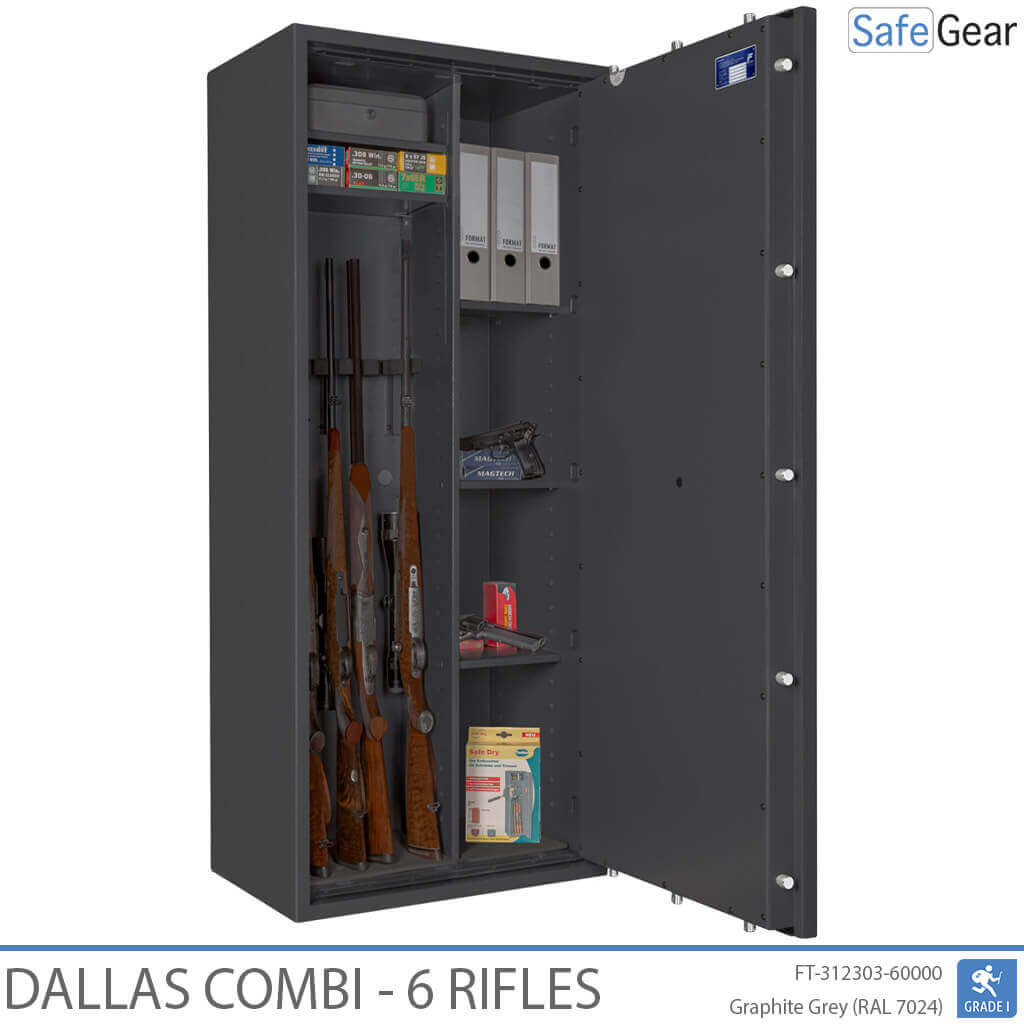 Dallas Combi - Coffre-Fort Pour Armes (6 fusils) - Test anti-effraction Classe 1