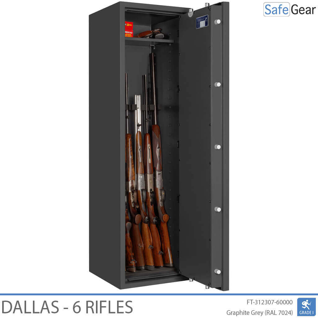 Dallas - Coffre-Fort Pour Armes (6 fusils) - Test anti-effraction Classe 1