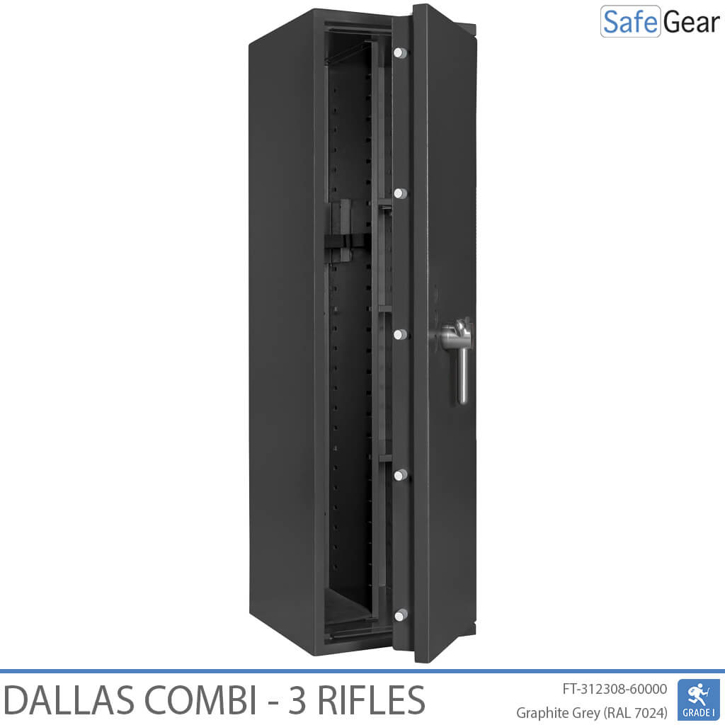 Dallas Combi - Coffre-Fort Pour Armes (3 fusils) - Test anti-effraction Classe 1