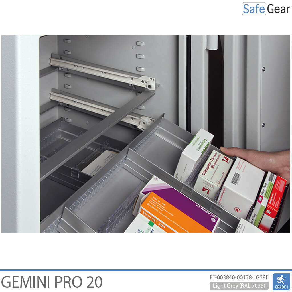 Gemini Pro 40 - Coffre-Fort de pharmacie (180 litres) - 6 tiroirs - Test anti-effraction Classe I