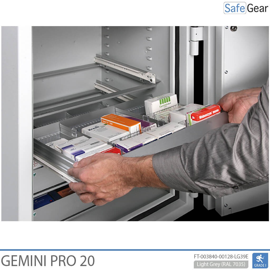 Gemini Pro 40 - Coffre-Fort de pharmacie (180 litres) - 6 tiroirs - Test anti-effraction Classe I