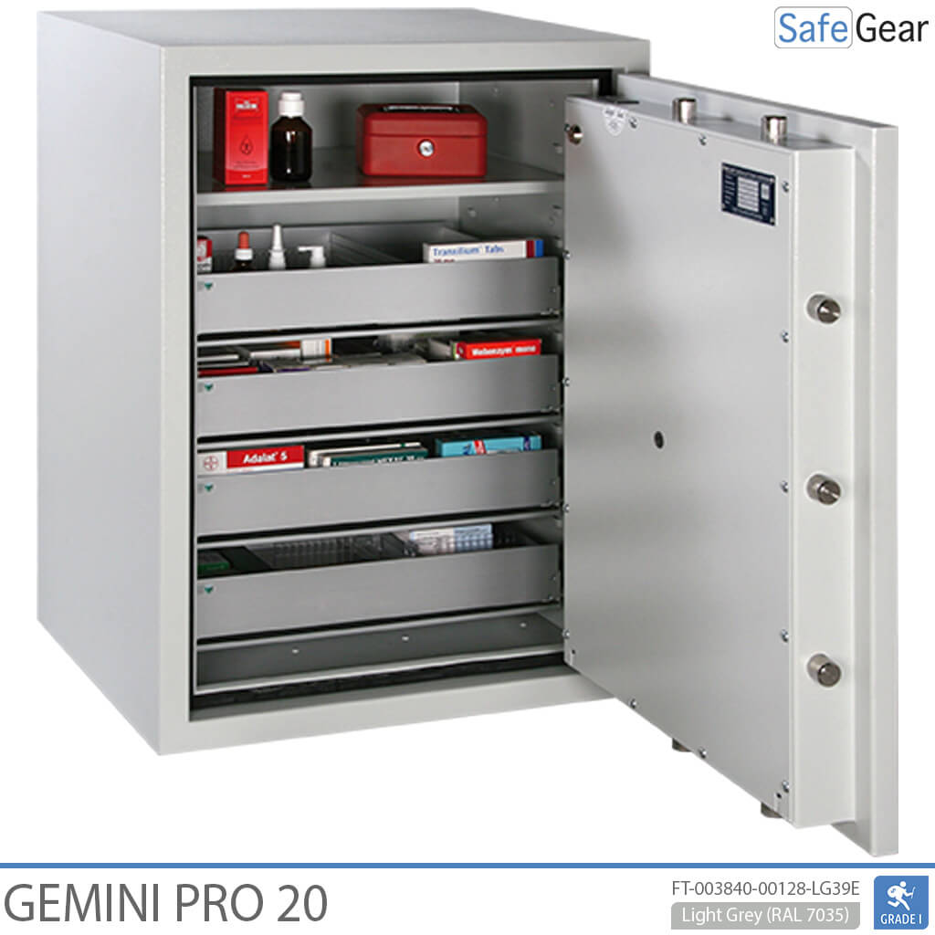Gemini Pro 40 - Coffre-Fort de pharmacie (180 litres) - 6 tiroirs - Test anti-effraction Classe I