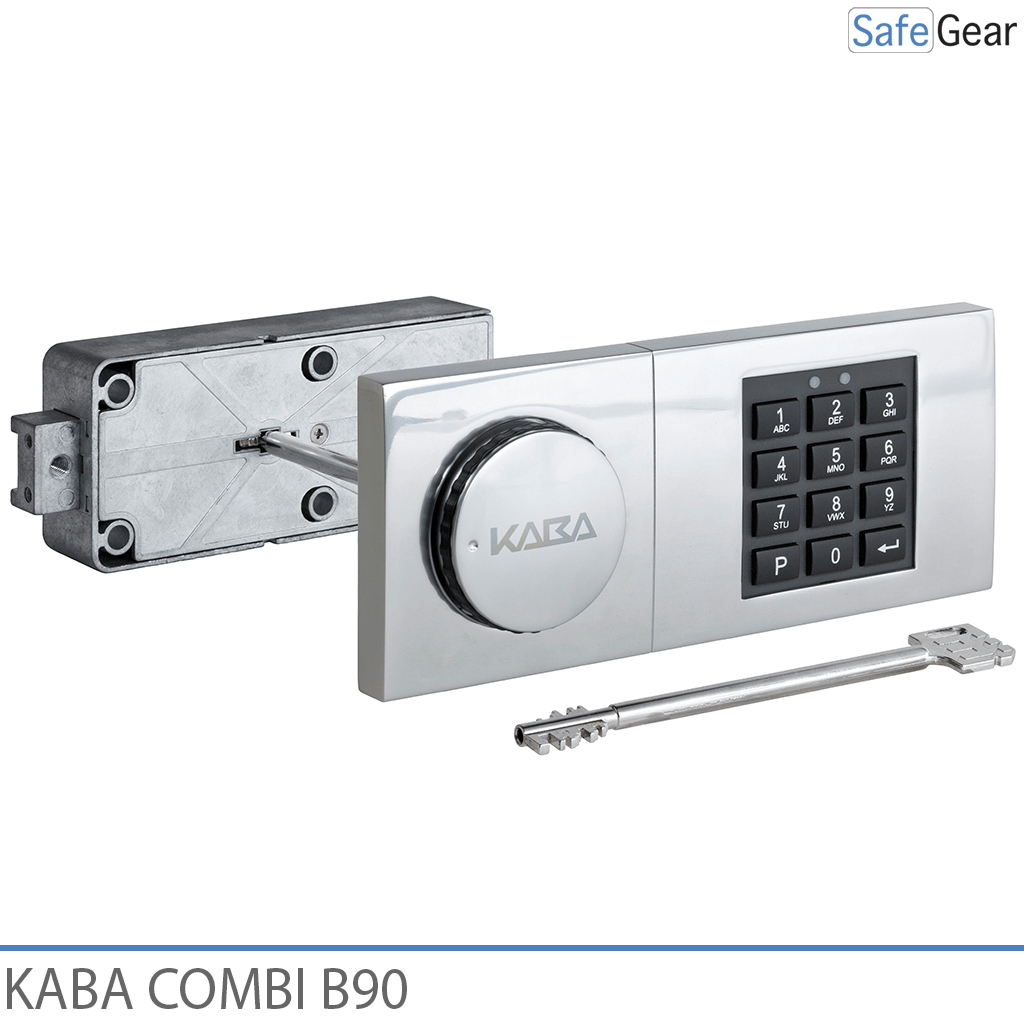 Serrure à combinaison Kaba Combi B90 pour coffre-fort avec clé d'urgence