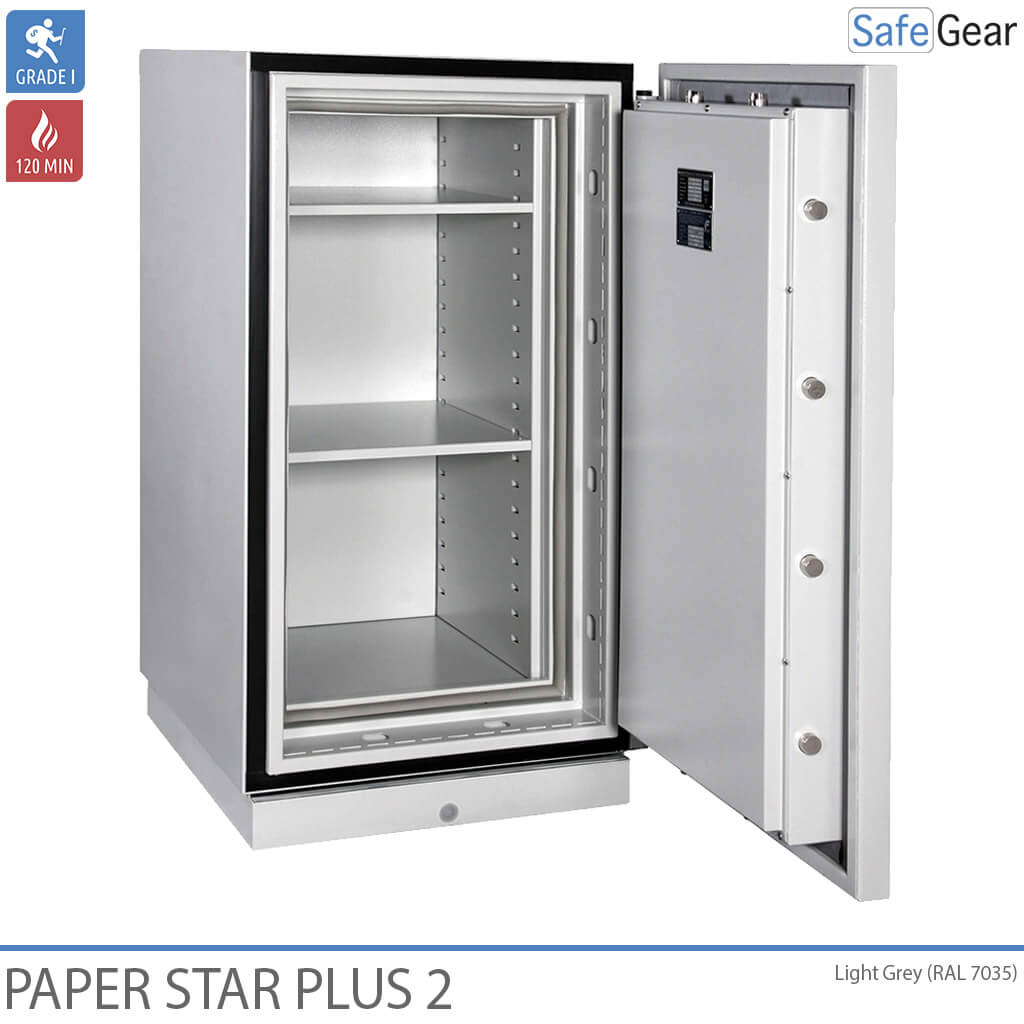 Paper Star Plus 1 Armoire Anti-Incendie (115 L) - Test anti-effraction Classe I / Test au feu 120 min