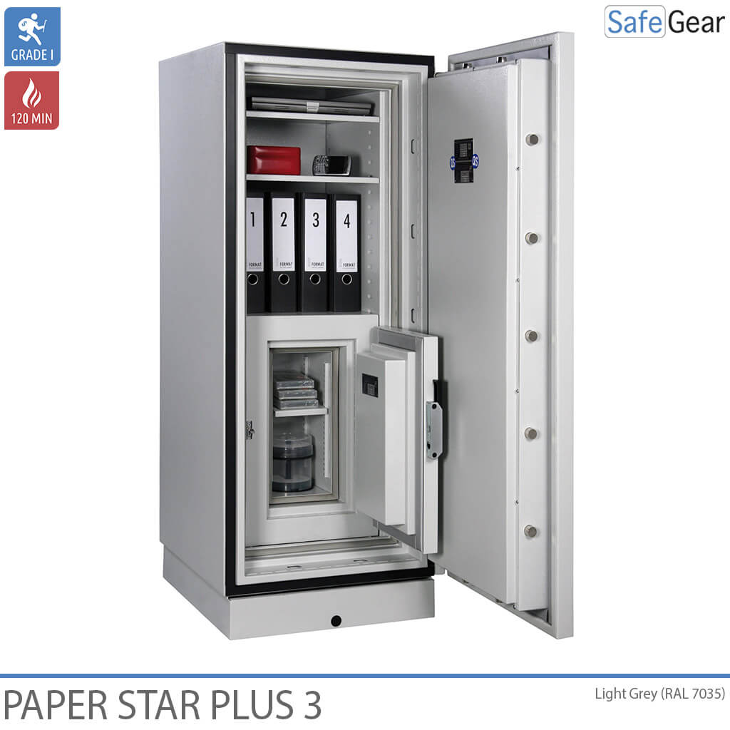 Paper Star Plus 4 Armoire Anti-Incendie (456 L) - Test anti-effraction Classe I / Test au feu 120 min