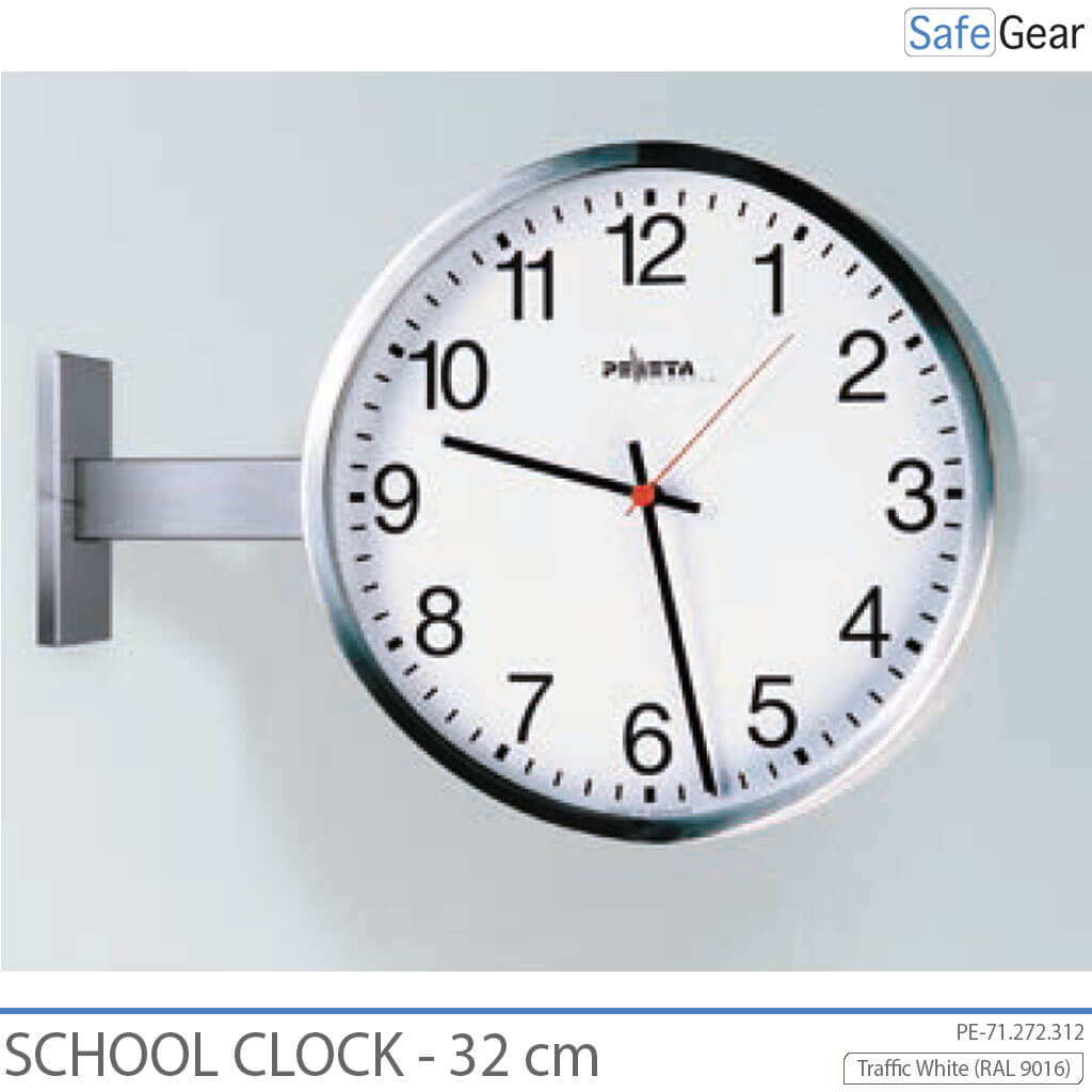 Horloge Scolaire analogique - Intérieure - Ronde - 32 cm
