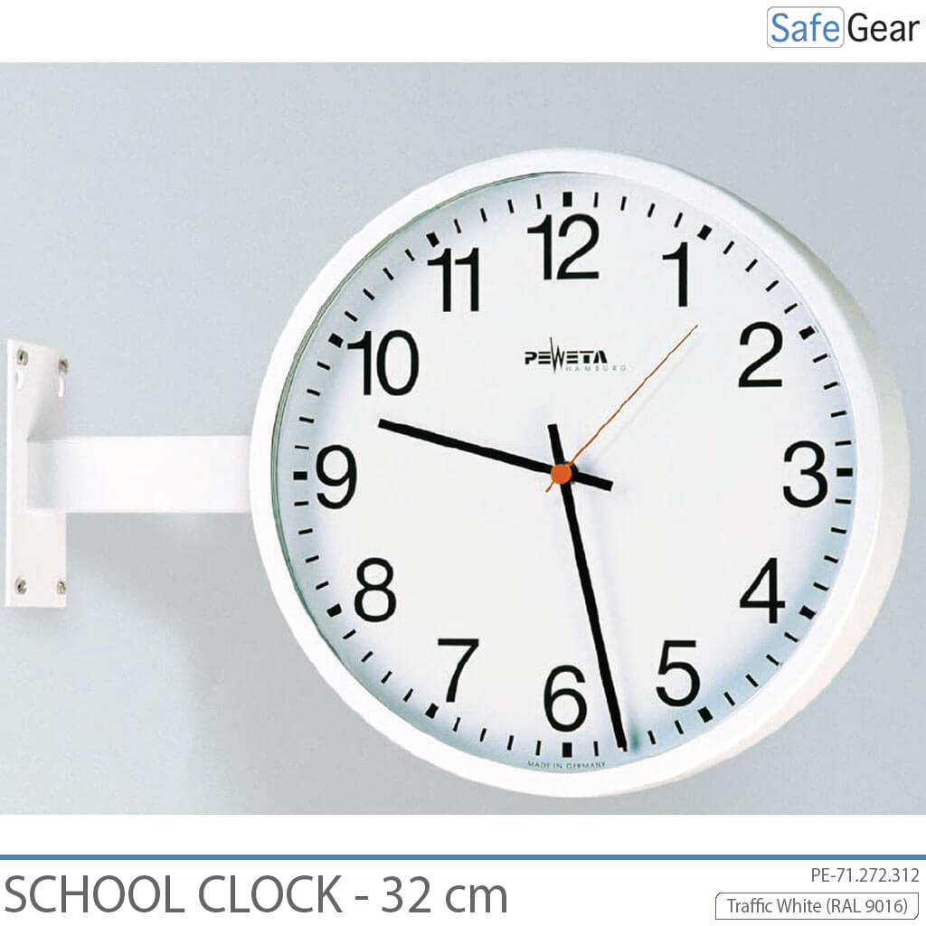 Horloge Scolaire analogique - Intérieure - Ronde - 32 cm