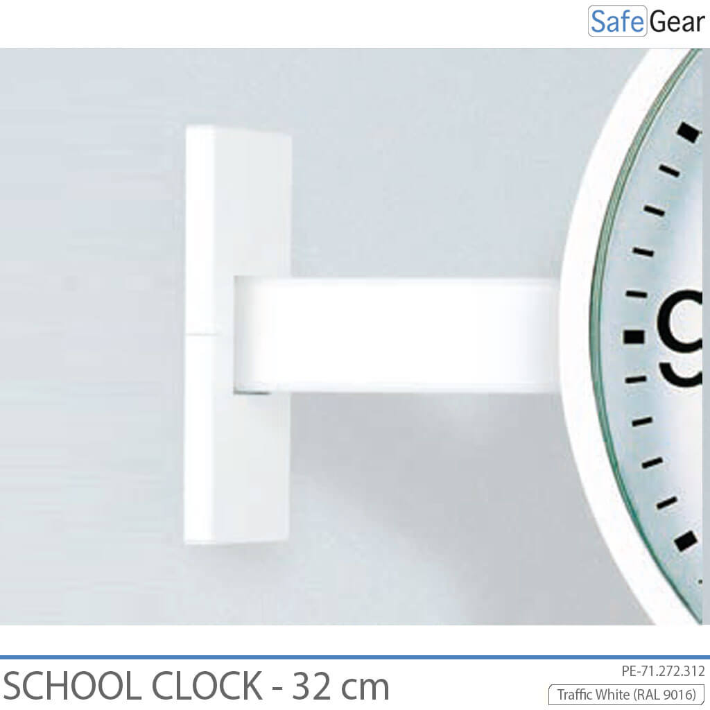 Horloge Scolaire analogique - Intérieure - Ronde - 32 cm