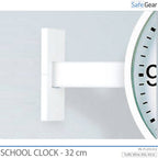 Horloge Scolaire analogique - Intérieure - Ronde - 32 cm