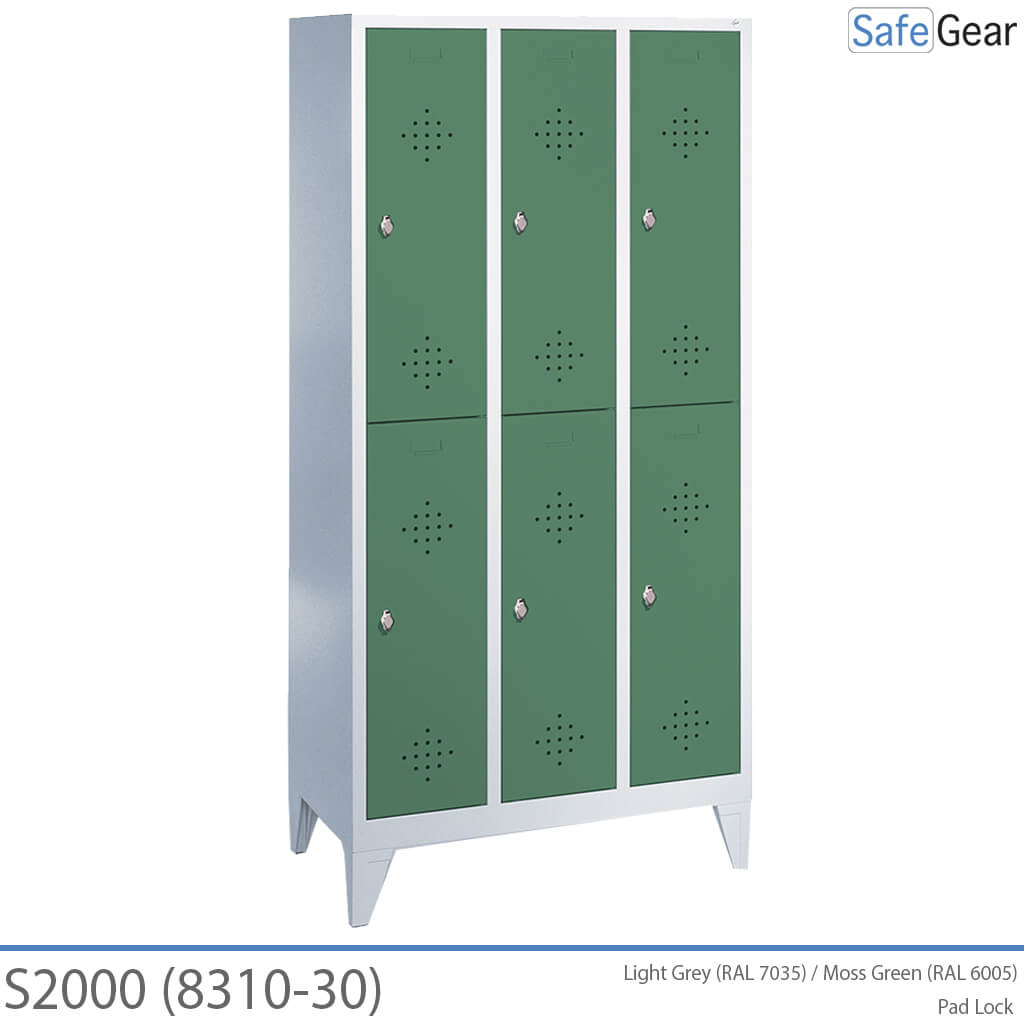Vestiaire S2000 avec 3x2 compartiments (8310-30) - cadenas