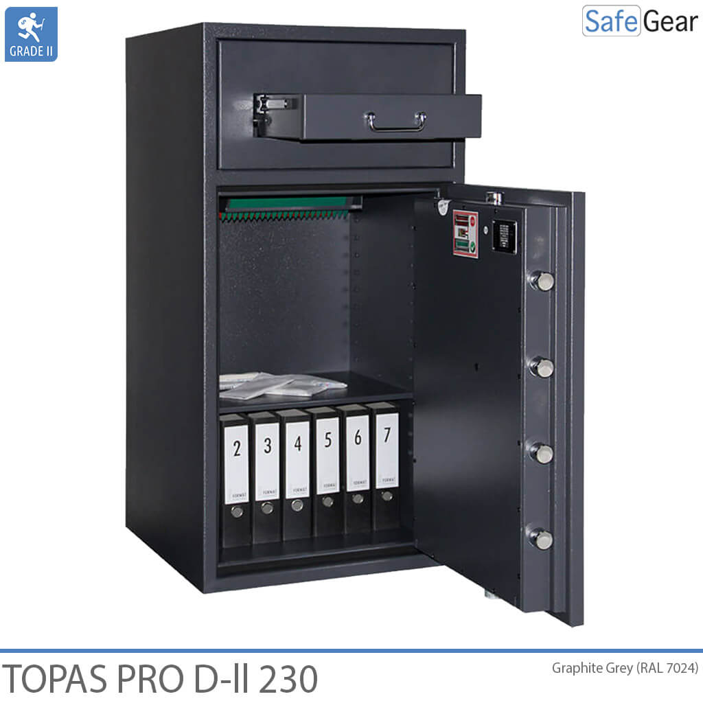 Topas Pro D-II 315 Coffre-Fort De Dépôt (311 L) - Test anti-effraction D-II - Serrure à clé