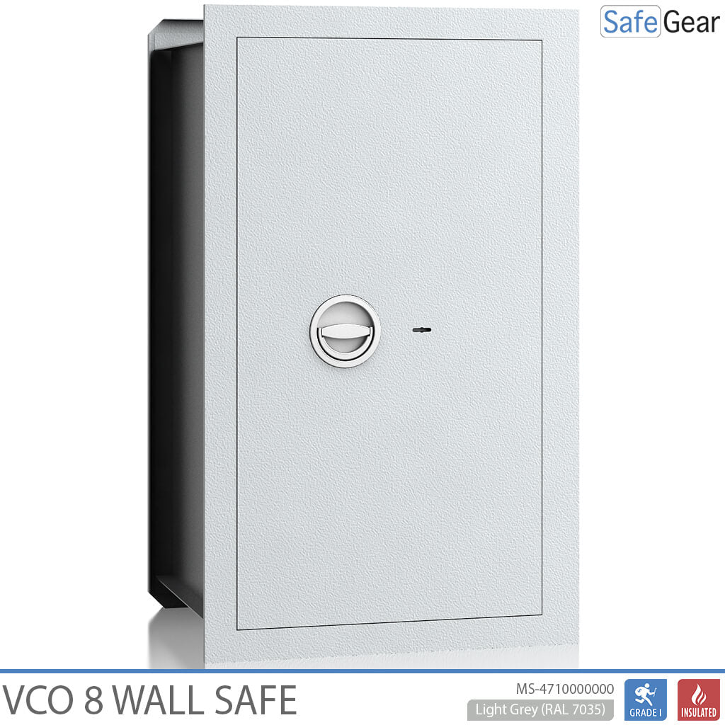 VCO 8 Coffre-fort mural (85 L) - Test anti-effraction Classe 1 - Gris clair - Serrure à clé