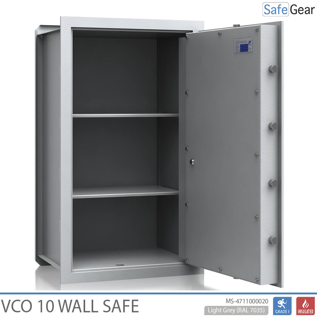 VCO 10 Coffre-fort mural (139 L) - Test anti-effraction Classe 1 - Gris clair - Serrure à clé