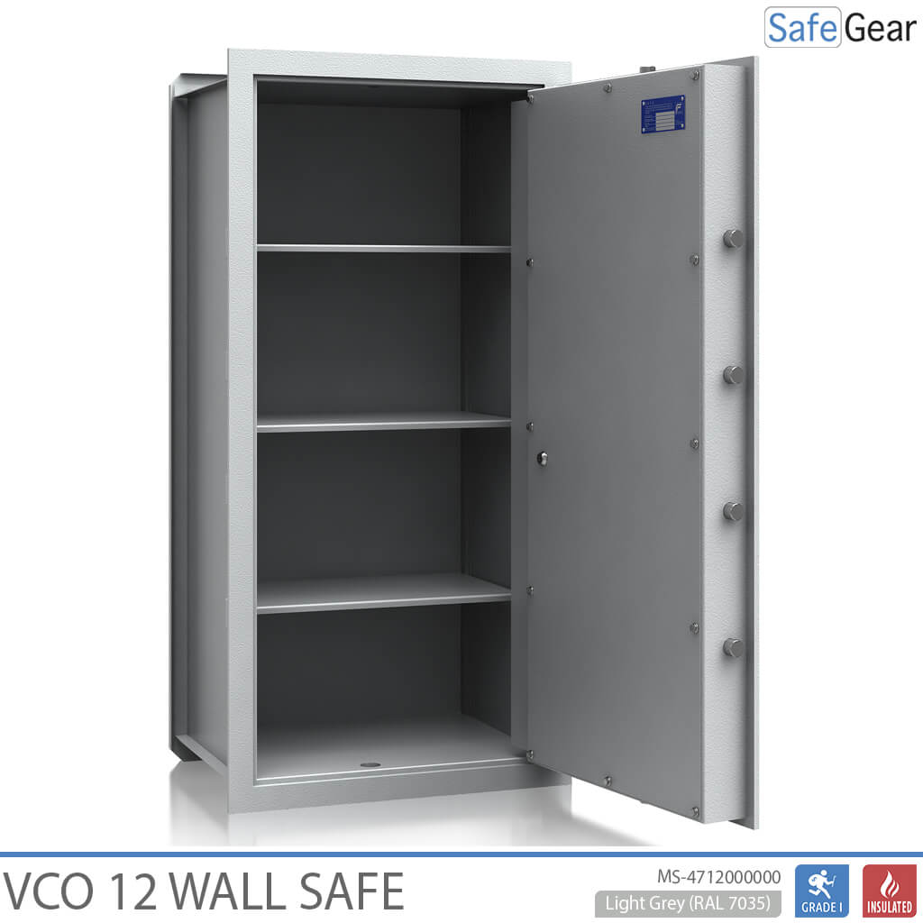 VCO 12 Coffre-fort mural (169 L) - Test anti-effraction Classe 1 - Gris clair - Serrure à clé
