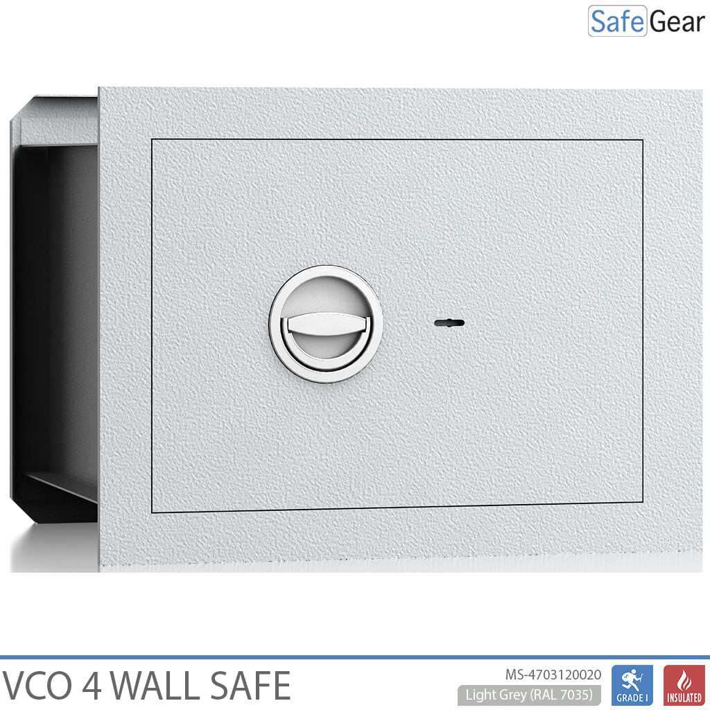 VCO 4 Coffre-fort mural (32 L) - Test anti-effraction Classe 1 - Gris clair - Serrure à clé