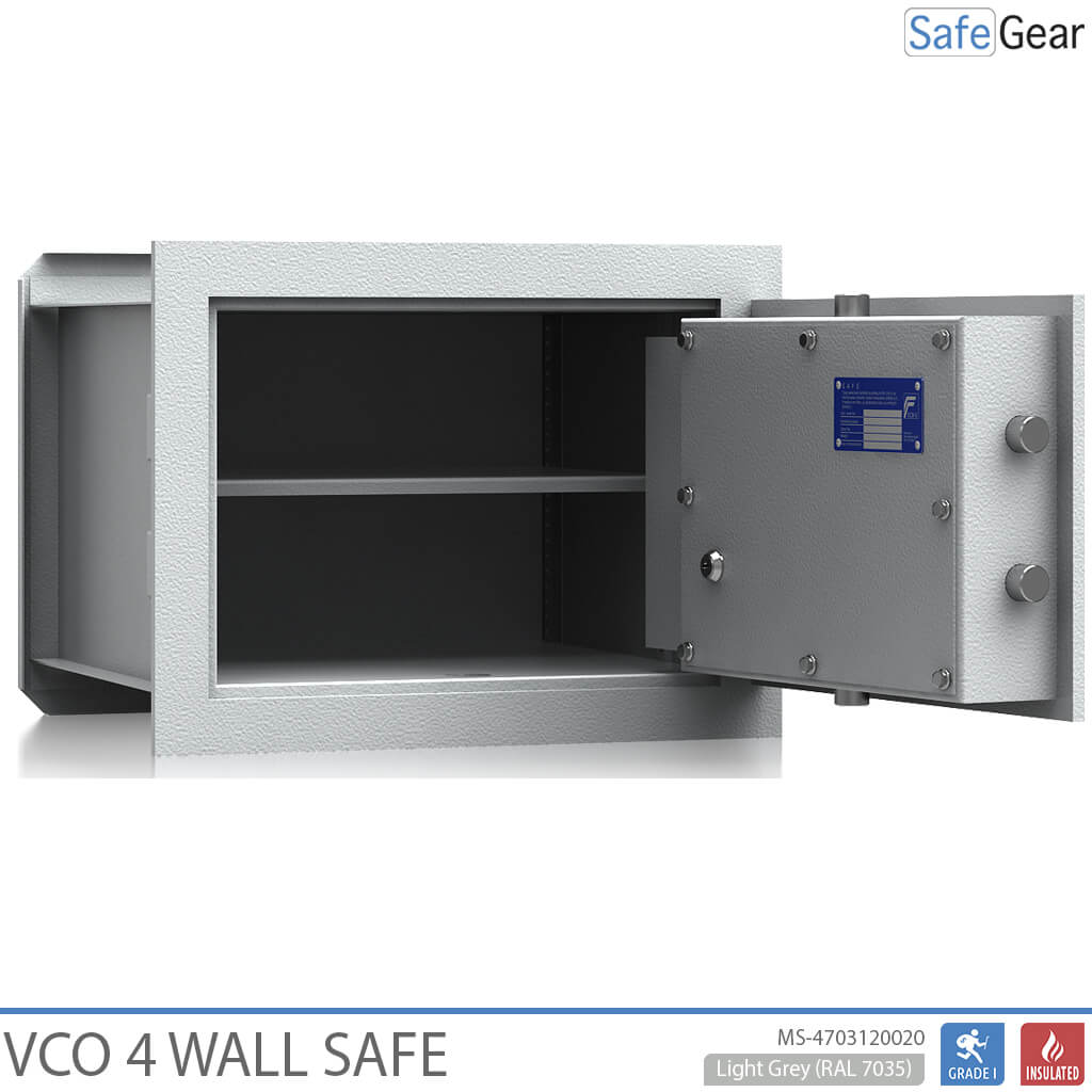 VCO 4 Coffre-fort mural (32 L) - Test anti-effraction Classe 1 - Gris clair - Serrure à clé