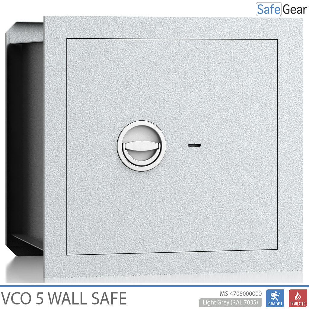 VCO 5 Coffre-fort mural (43 L) - Test anti-effraction Classe 1 - Gris clair - Serrure à clé