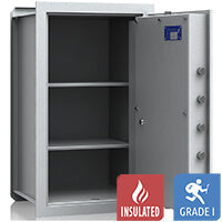 VCO 10 Coffre-fort mural (139 L) - Test anti-effraction Classe 1 - Gris clair - Serrure à clé