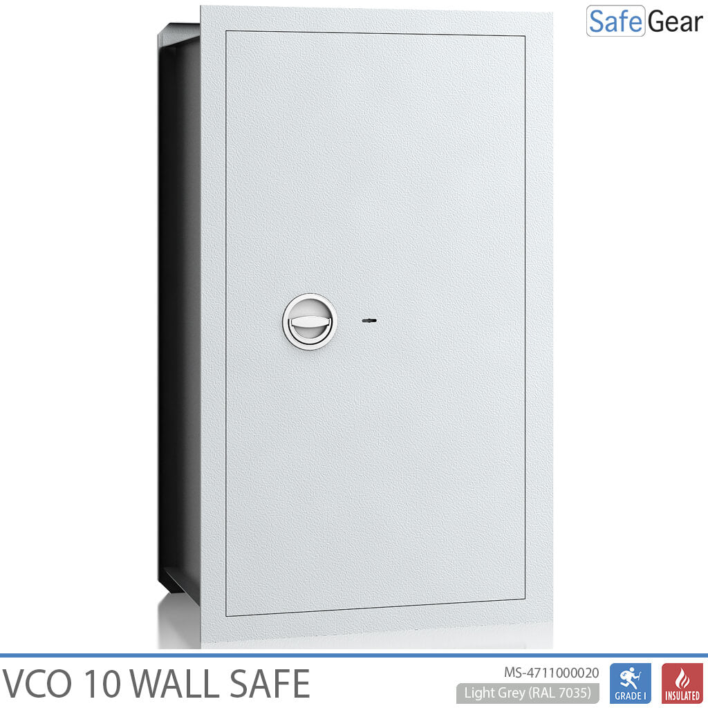 VCO 10 Coffre-fort mural (139 L) - Test anti-effraction Classe 1 - Gris clair - Serrure à clé