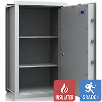 VCO 12 Coffre-fort mural (169 L) - Test anti-effraction Classe 1 - Gris clair - Serrure à clé