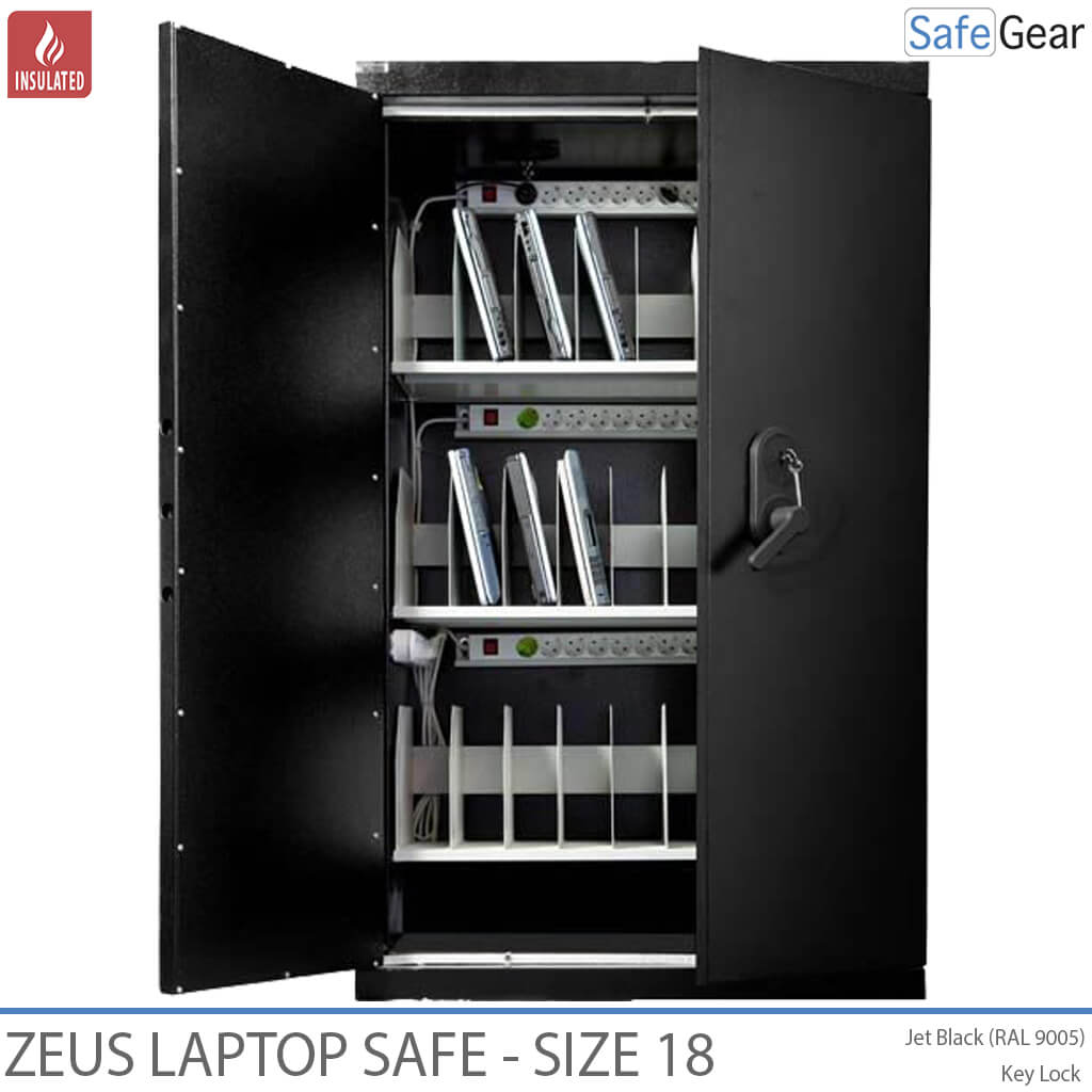 Zeus 14 - Coffre-fort pour ordinateurs portables (16 ordinateurs portables) - serrure à clé